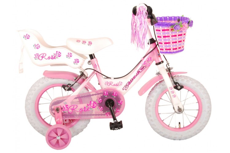Volare Rose Meisjesfiets 12 Inch Roze Twee Handremmen