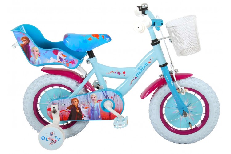Disney Frozen Meisjesfiets 12 inch Blauw-Paars