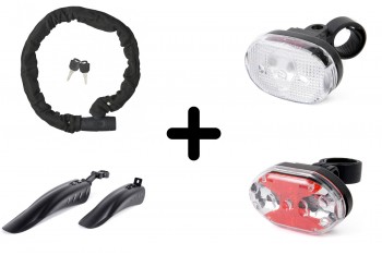 COMBIDEAL - Simson Verlichtingset + spatborden en kettingslot