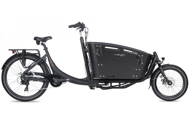 Vogue Superior 2 Elektrische Bakfiets 7 Speed Matt Black 470Wh