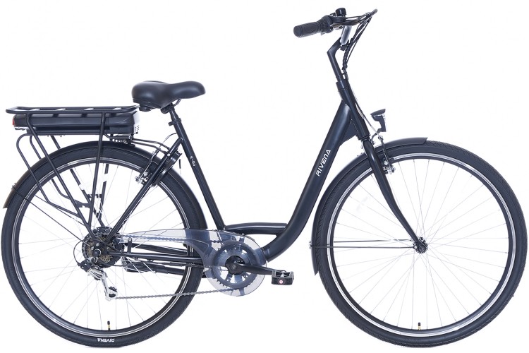 Rivena E-Go D7 Elektrische Damesfiets Mat-zwart