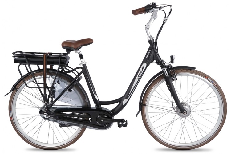 Vogue Basic Elektrische Fiets N3 28 inch Zwart Bruin