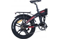 Troy All Road Elektrische Vouwfiets D7 20 inch Zwart Rood