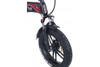 Troy All Road Elektrische Vouwfiets D7 20 inch Zwart Rood