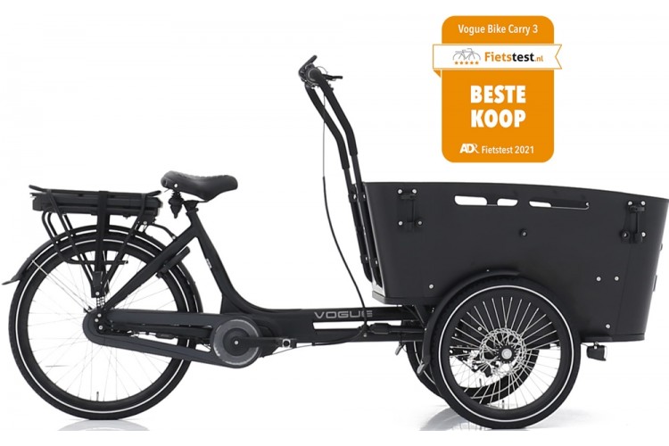 Vogue Carry 3 Elektrische Bakfiets N7 Zwart