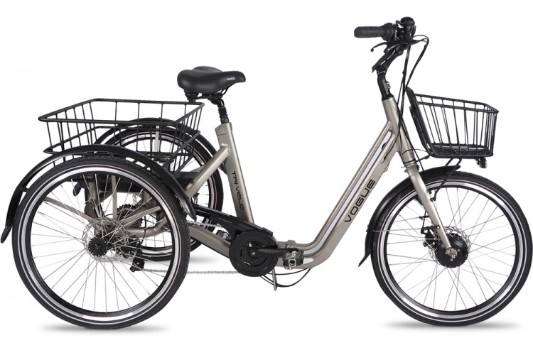 Vogue Tri-Velo 7D elektrische driewieler Mat Grijs
