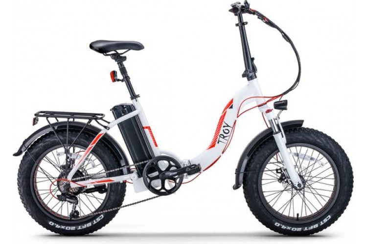 Troy E-Folding Elektrische Vouwfiets D7 20 inch Wit