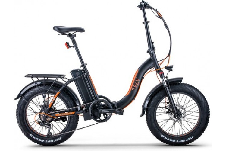 Troy E-Folding Elektrische Vouwfiets D7 20 inch Zwart