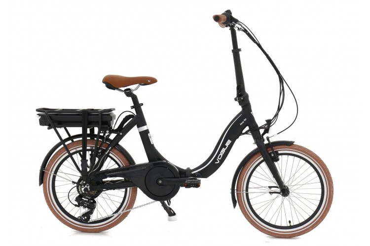 Vogue Easy Go Elektrische Vouwfiets D7 20 inch Zwart Bruin