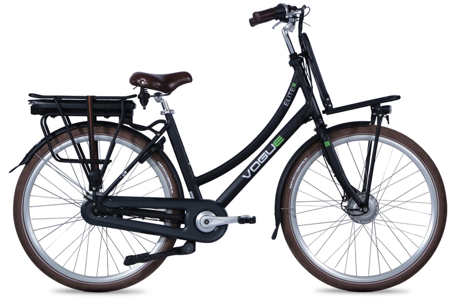 Uitreiken bak Stroomopwaarts Vogue Elite Elektrische Fiets N7 Mat-Zwart | City-Bikes.nl