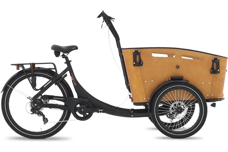 Vogue Superior 3 Elektrische Bakfiets 7 Speed Zwart Bruin