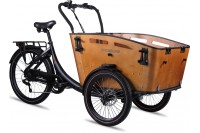 Vogue Superior 3 Elektrische Bakfiets 7 Speed Zwart Bruin