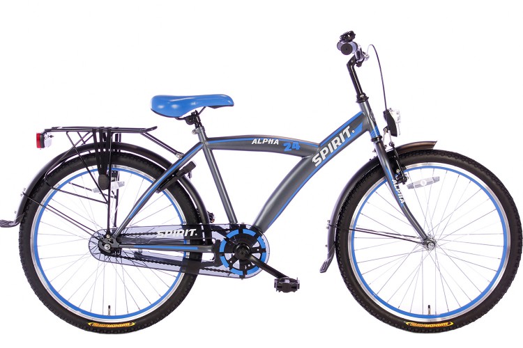 Spirit Alpha Jongensfiets Blauw 24 Inch