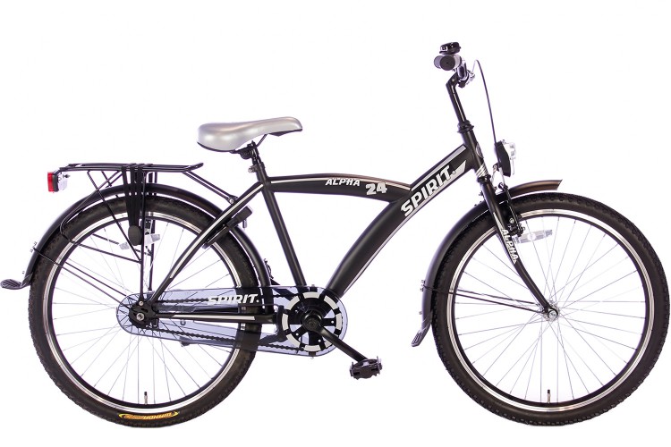 Spirit Alpha Zwart Jongensfiets 24 Inch