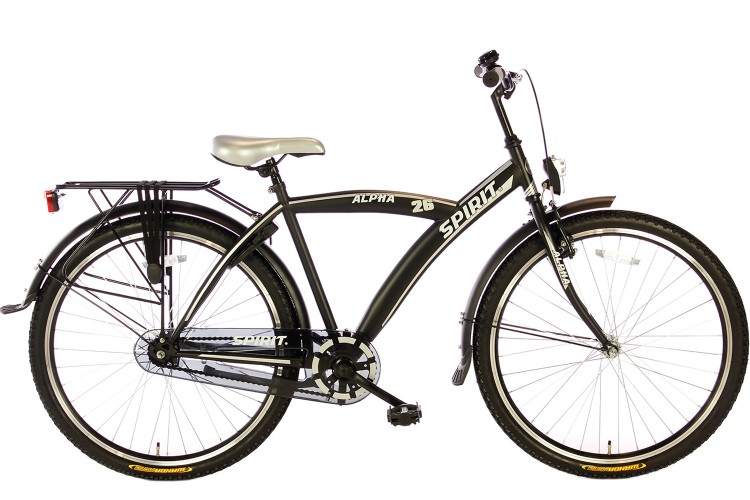 Spirit Alpha Zwart Jongensfiets 26 Inch