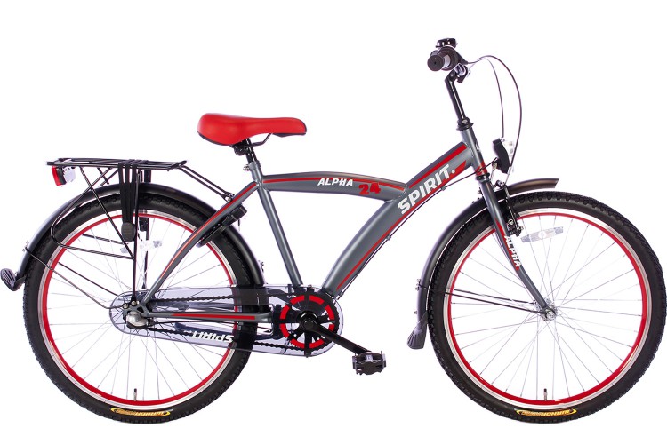 Spirit Alpha N3 Jongensfiets Rood 24 Inch