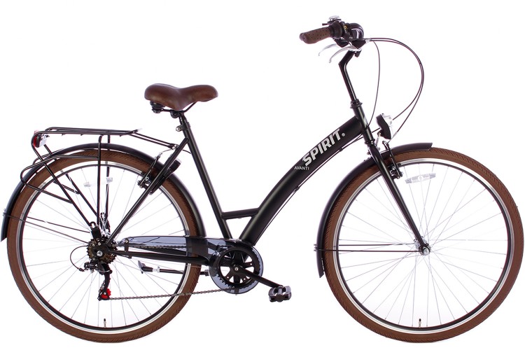 Spirit Damesfiets Avanti 6-Speed Mat-Zwart