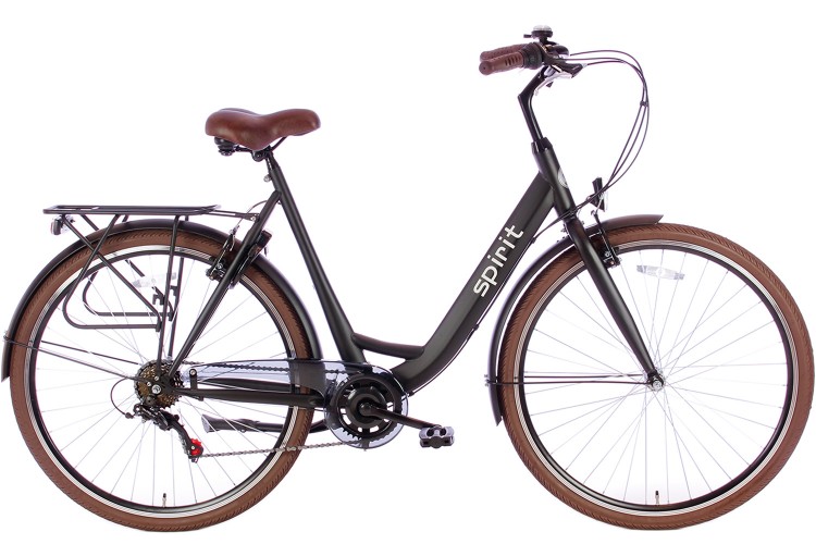 Spirit Bright Damesfiets 6-Speed Mat-zwart