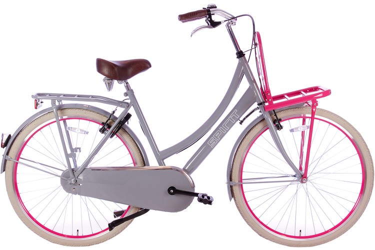 Spirit Cargo Transportfiets V-B Grijs-Roze