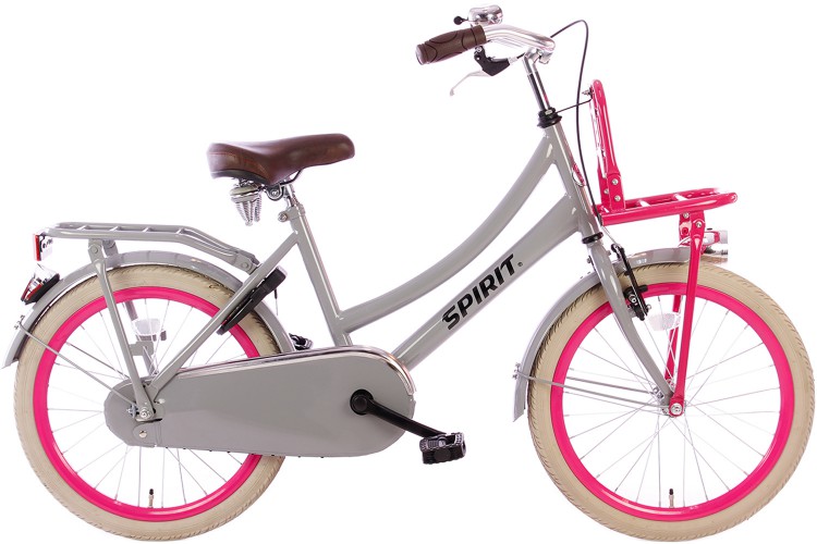 Spirit Cargo Grijs-Roze Meisjesfiets 20 inch