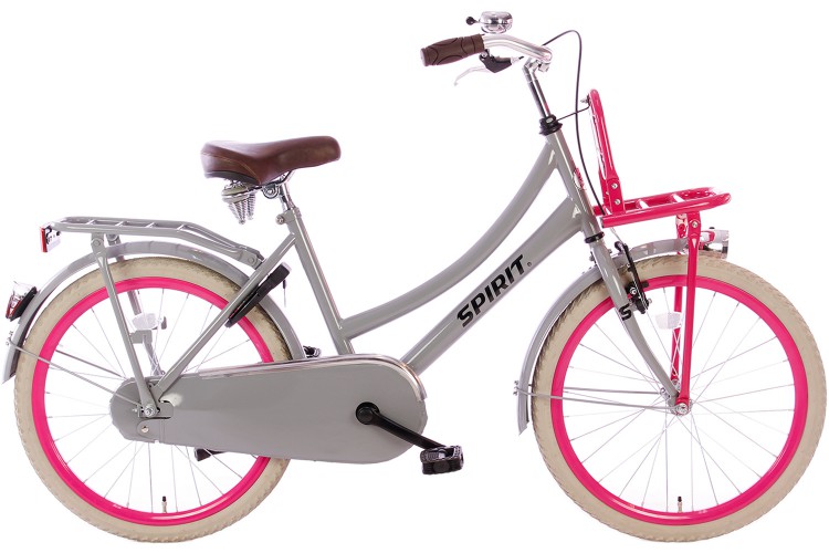 Spirit Cargo Grijs-Roze Meisjesfiets 22 inch