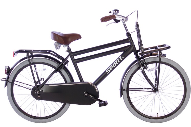 Spirit Cargo Jongensfiets Mat-Zwart 24 inch