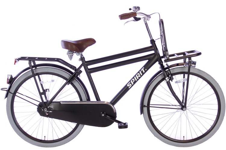 Spirit Cargo Jongensfiets Mat-Zwart 26 inch 