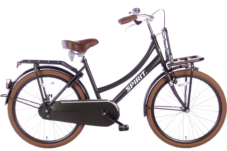 Spirit Cargo Meisjesfiets Mat-Zwart 24 inch