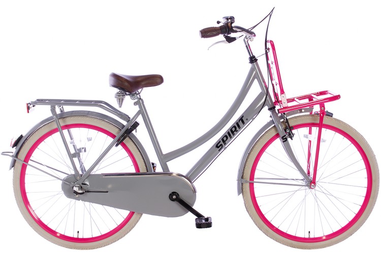 Spirit Cargo N3 Meisjesfiets Grijs-Roze 26 inch