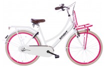 Spirit Cargo N3 Meisjesfiets Wit-Roze 26 inch