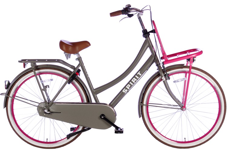 Spirit Cargo Plus N3 Transportfiets Grijs-Roze