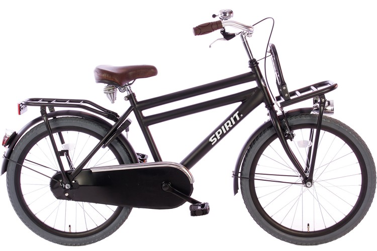 Spirit Cargo Jongensfiets Mat-Zwart 22 inch