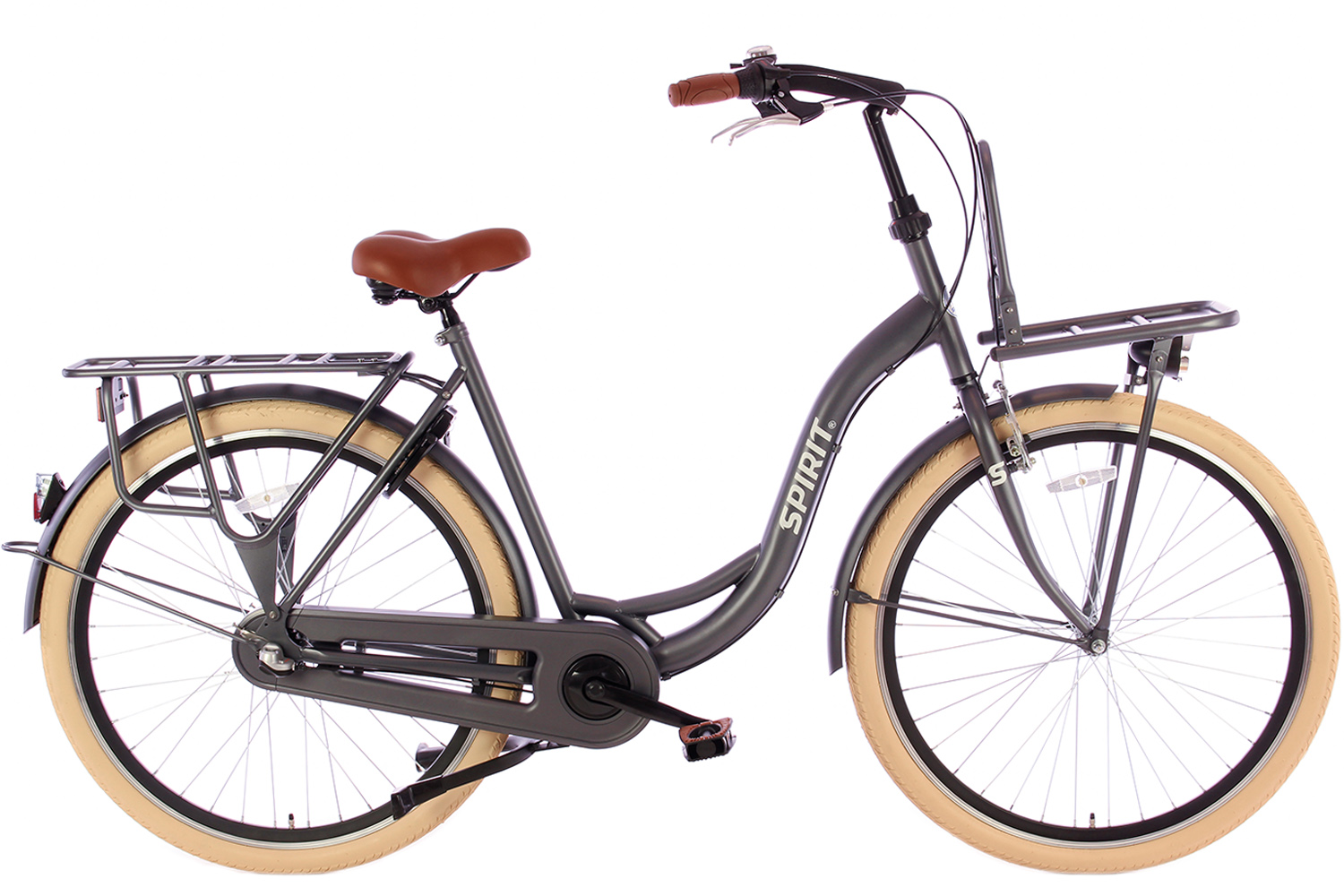 regionaal Groene bonen verf Spirit Carry N3 Moederfiets Mat-Grijs | &euro; 349,- | City-Bikes.nl