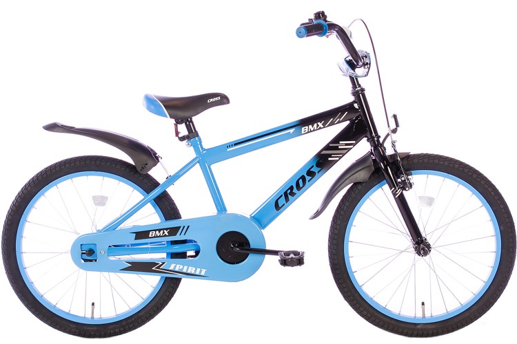 Spirit BMX Cross Jongensfiets blauw 22 Inch