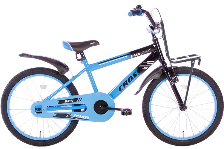 Spirit BMX Cross Plus Jongensfiets blauw 22 Inch