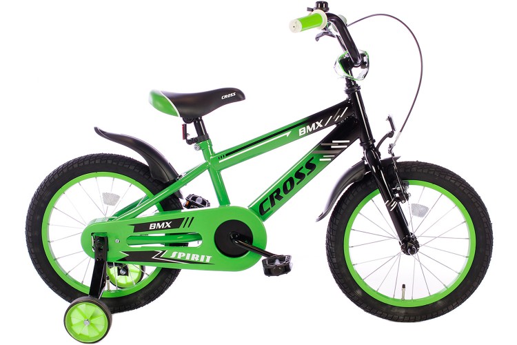 Spirit BMX Cross Jongensfiets groen 16 Inch 