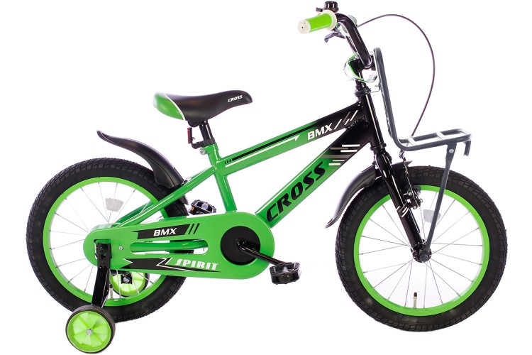 Spirit BMX Cross Plus Jongensfiets groen 16 Inch 