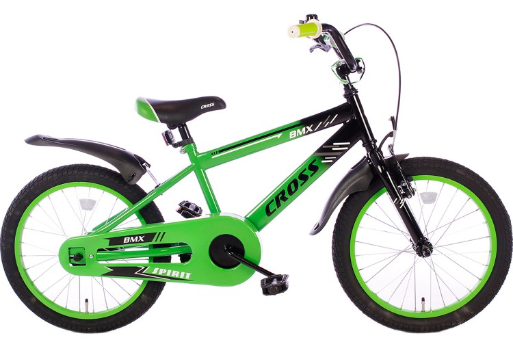 Spirit BMX Cross Jongensfiets groen 18 Inch