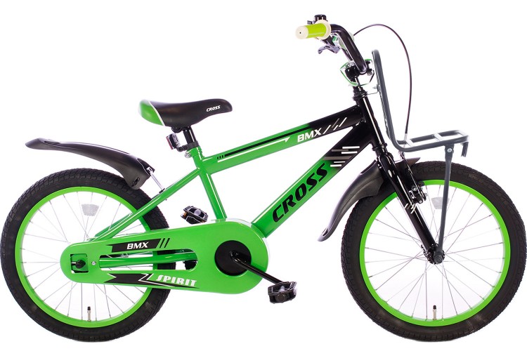 Spirit BMX Cross Plus Jongensfiets groen 18 Inch