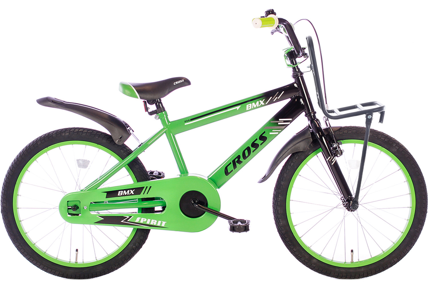 zadel Missionaris Minder dan Spirit BMX Cross Plus Jongensfiets groen 20 Inch | City-Bikes.nl