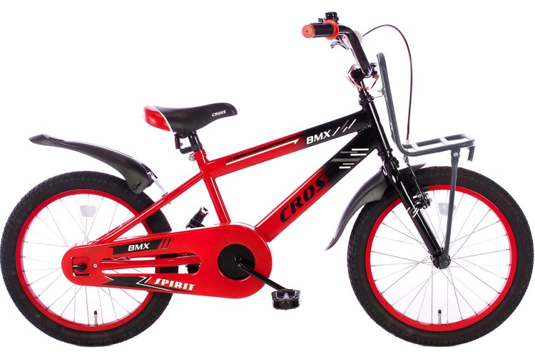 Spirit BMX Cross Plus Jongensfiets rood 18 Inch