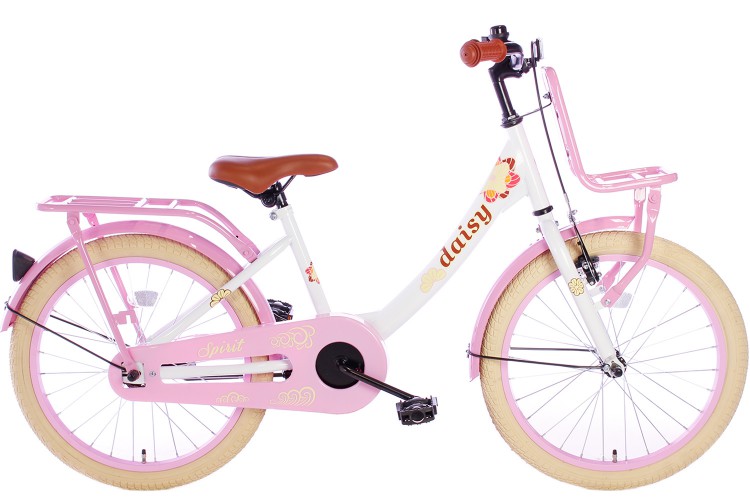 Spirit Daisy Meisjesfiets Wit-Roze 20 Inch