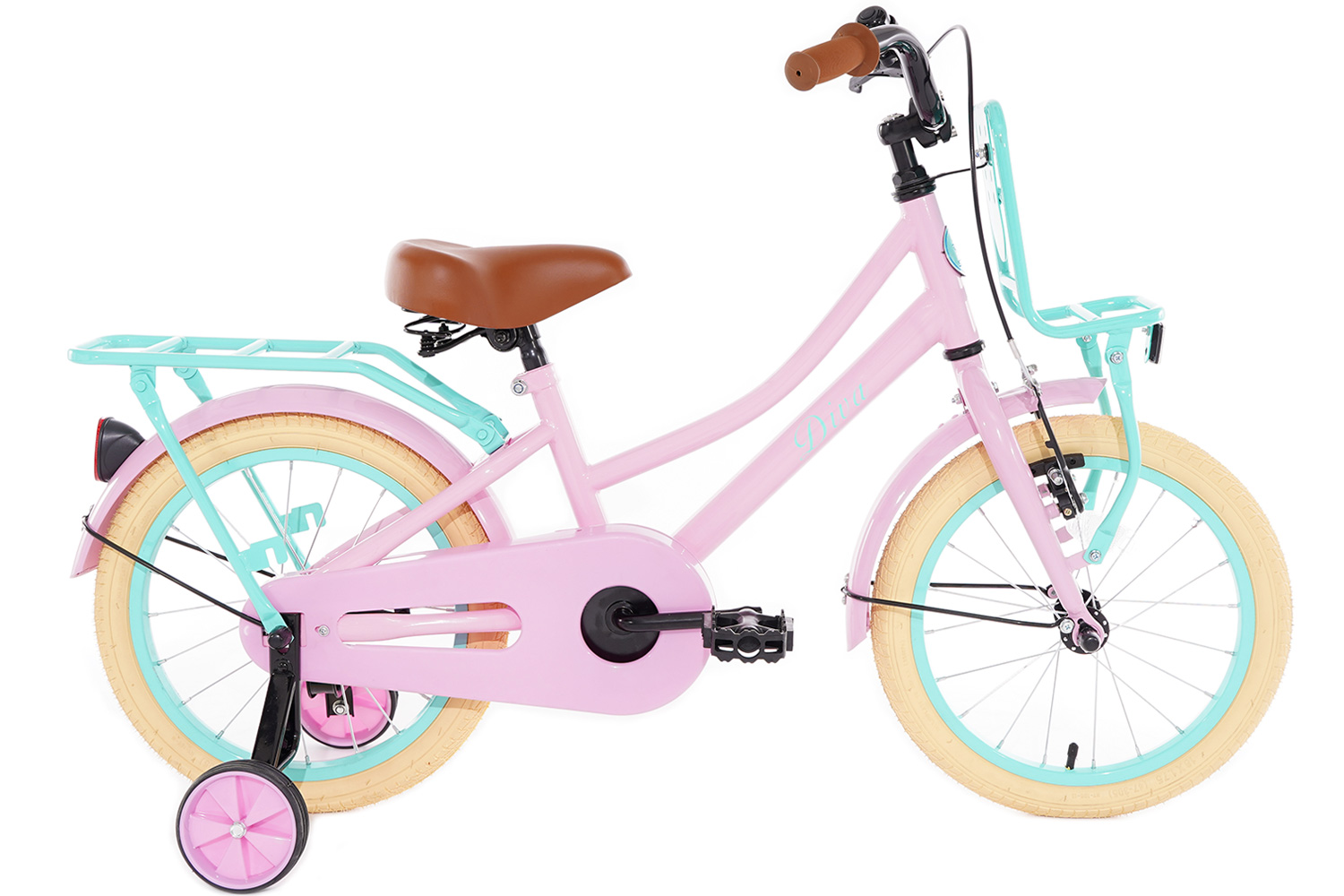 Interpersoonlijk Warmte Observatorium Spirit Diva Meisjesfiets Roze-groen 16 Inch | City-Bikes.nl