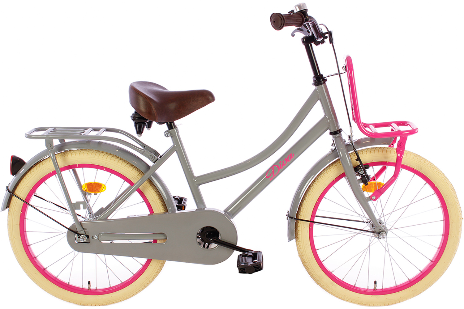 Tranen vreugde injecteren Spirit Diva Meisjesfiets Grijs-Roze 18 Inch | City-Bikes.nl