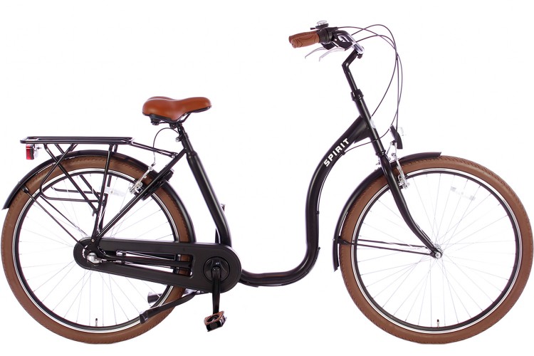 Spirit Easy N3 Mat-zwart Lage instap fiets