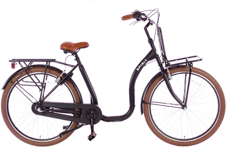 Spirit Easy N3 Plus Mat-zwart Lage instap fiets