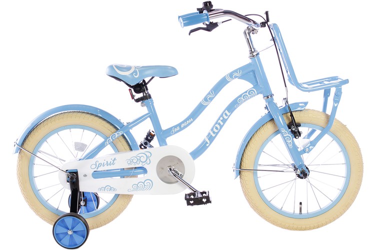 Spirit Flora Meisjesfiets Blauw 16 inch