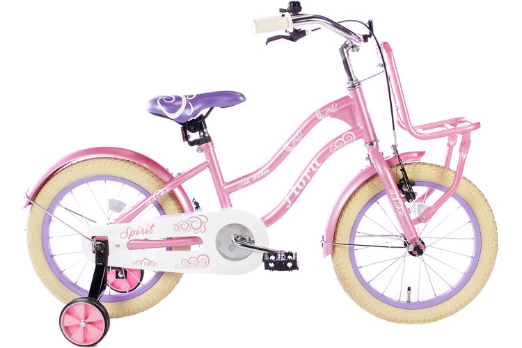 Spirit Flora Meisjesfiets Roze-Paars 16 inch