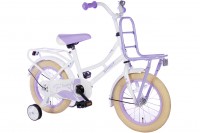 Spirit Meisjesfiets Wit-Paars 12 inch