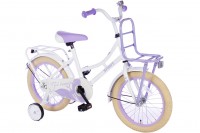 Spirit Meisjesfiets Wit-Paars 16 inch